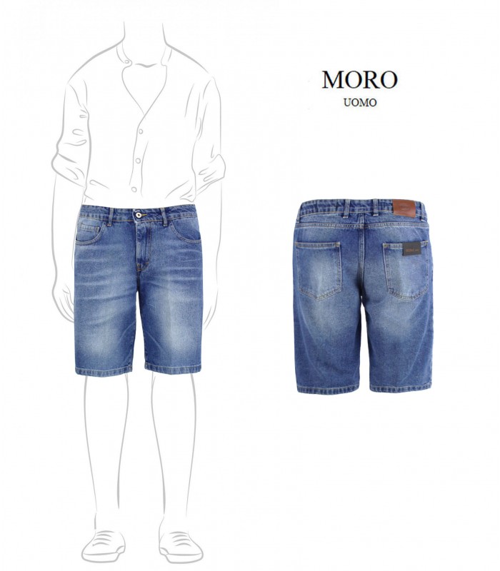 MJC22 - Bermuda 5 Tasche Denim Fisso