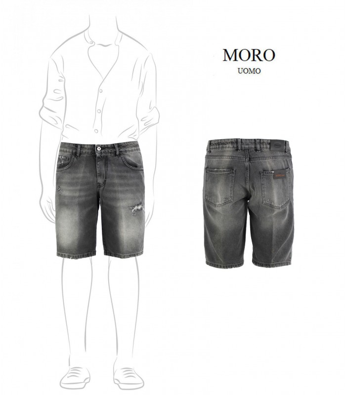 MJC23 - Bermuda 5 Tasche Jeans Nero