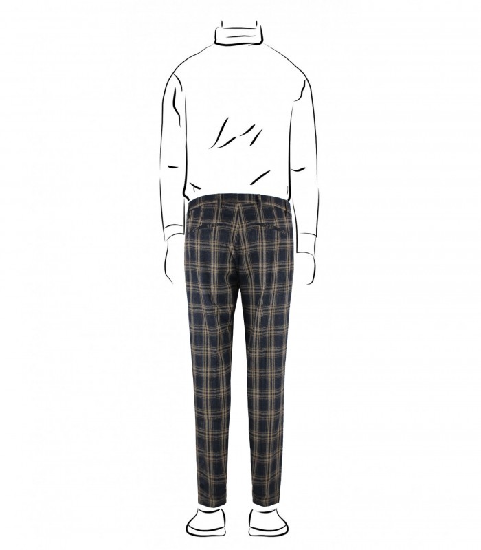 D006 - Pantalone Misto Lana con Pinces Fantasia