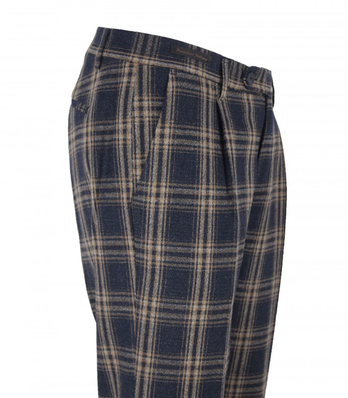 D006 - Pantalone Misto Lana con Pinces Fantasia