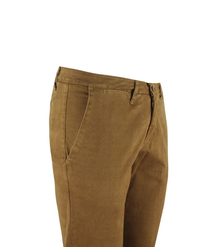 MF012 - Pantalone Tasca America Gabardina Fantasia Slim