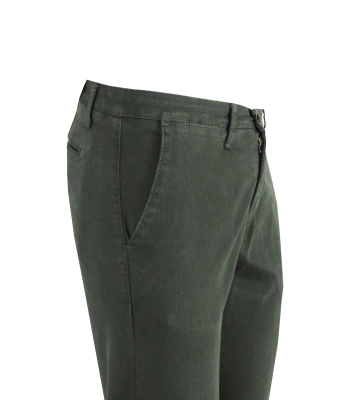 MF013 - Pantalone Tasca America Gabardina Fantasia Slim