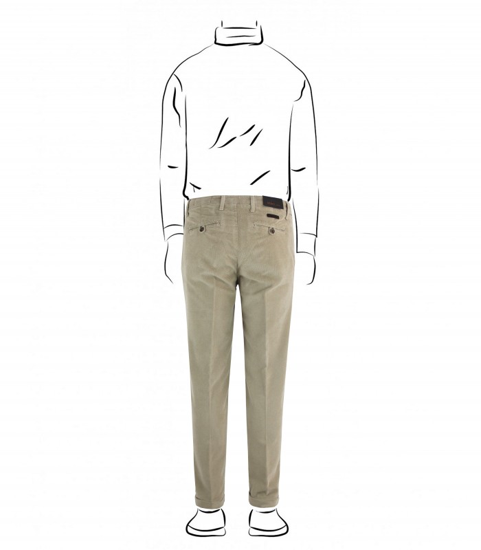 MI2349 - Pantalone Tasca America Velluto Armaturato Slim