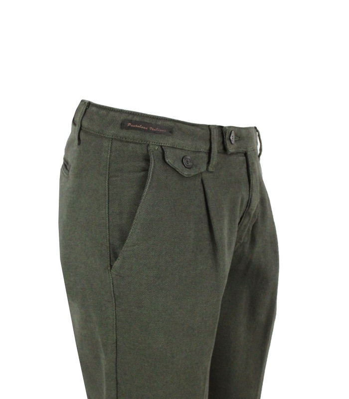 MI2373 - Pantalone T/A con Pinces Tinto in Filo Slim