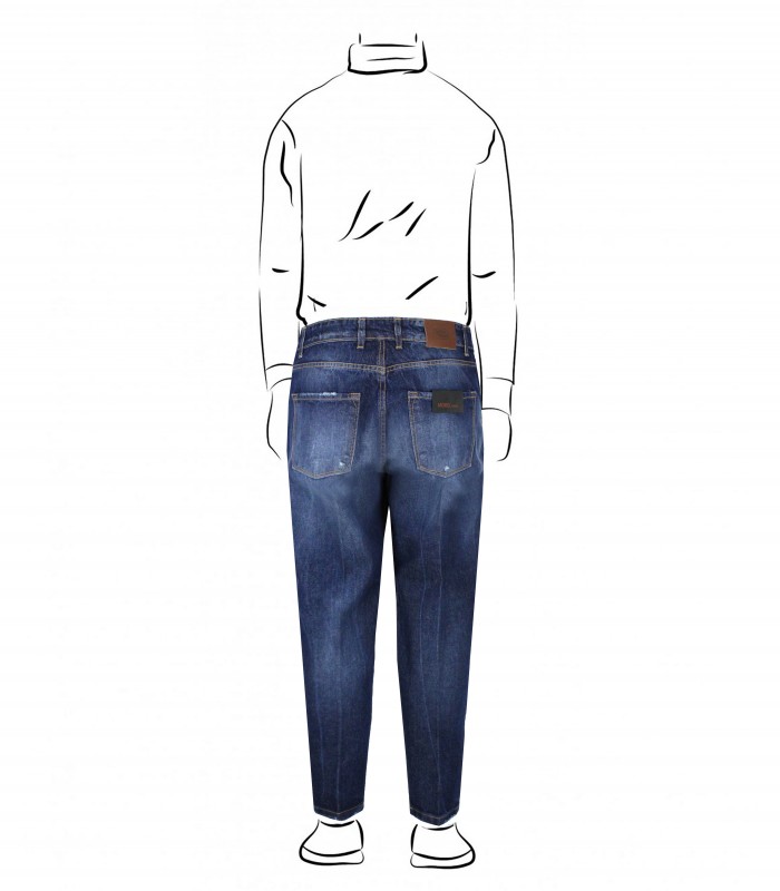 MJ962 - Jeans 5 Tasche Low Crotch Denim Fisso