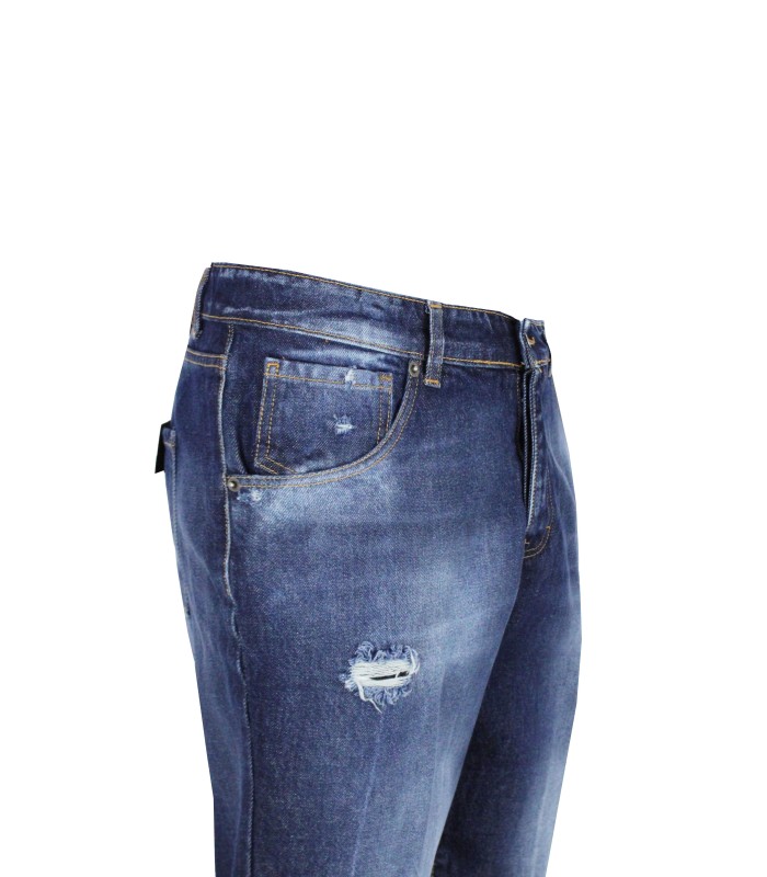 MJ962 - Jeans 5 Tasche Low Crotch Denim Fisso