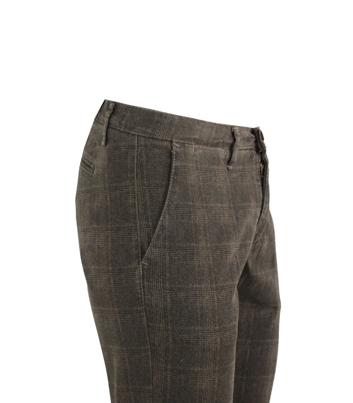 MF014 - Pantalone Tasca America Gabardina Fantasia Slim