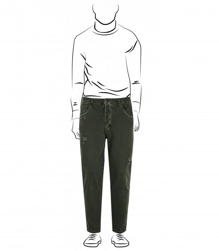 MX702 - Pantalone 5 Tasche con Elastico in Vita