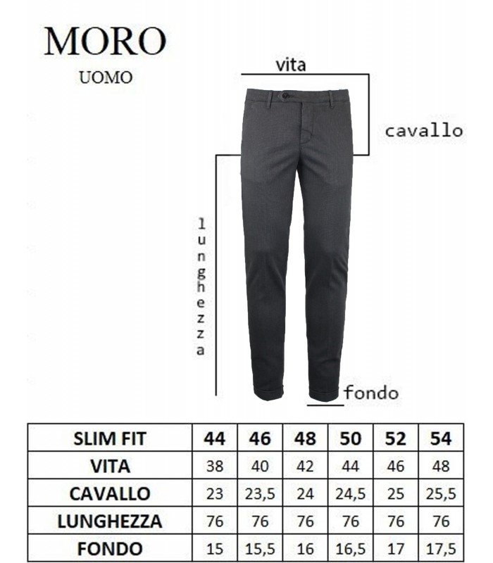 MI2258 Pantalone Tasca America Tinto in Filo Slim