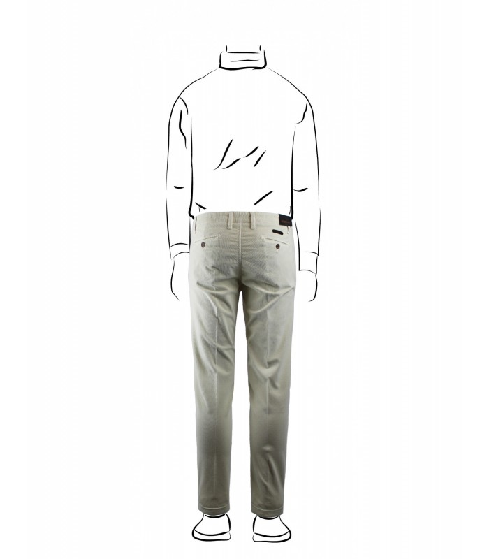 MI2297 Pantalone Tasca America Velluto 2000 Righe Slim