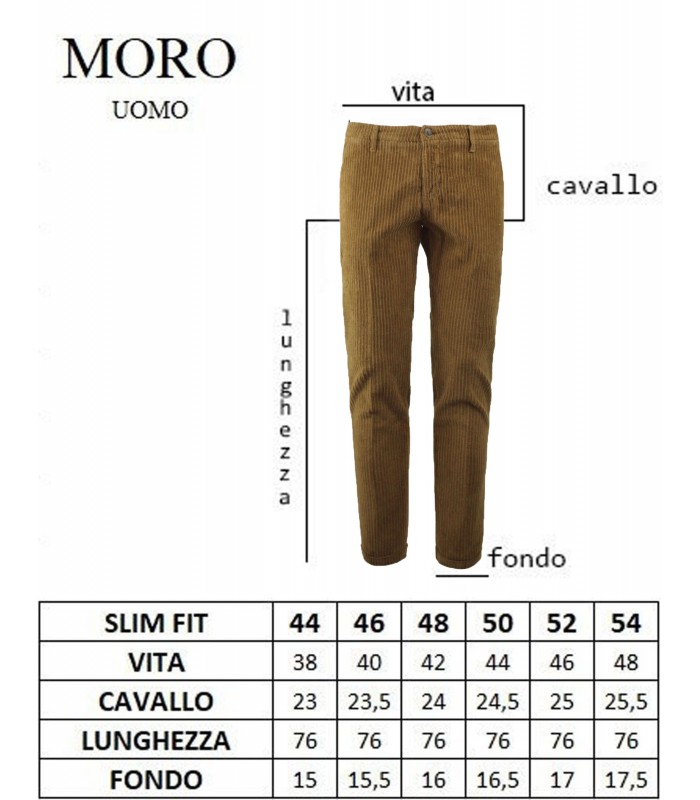 MI2296 Pantalone Tasca America Velluto Rocciatore Slim