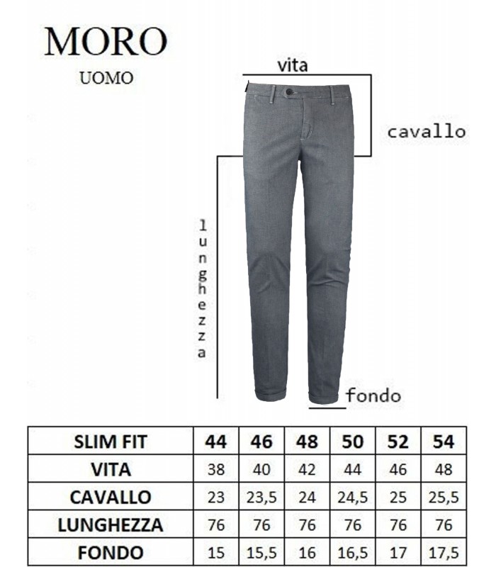MI2285 Pantalone Tasca America Tinto in Filo Slim