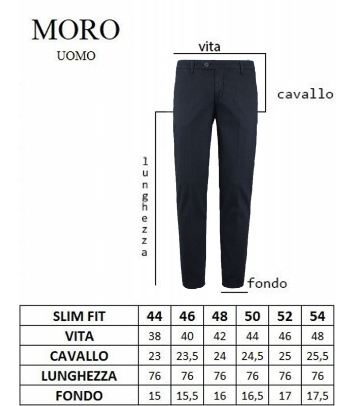 MI2279 Pantalone Tasca America Tinto in Filo Slim