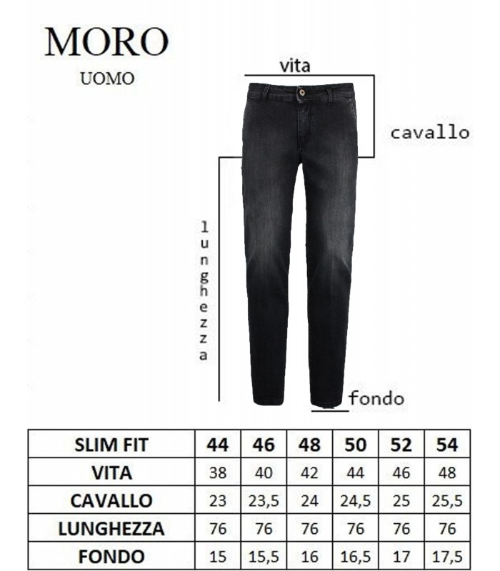 MJ1543 Jeans Denim Nero Tasca America Slim