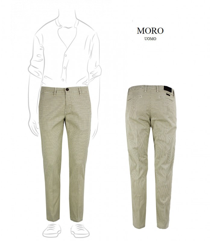 MF256 - Pantalone Tasca America Gabardina Fantasia Slim
