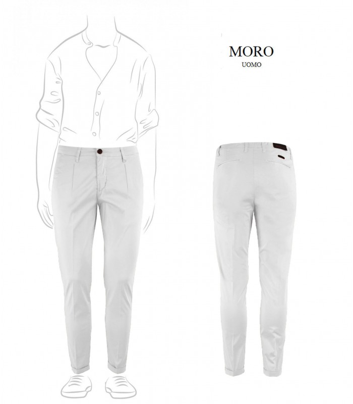 ME2272 - Pantalone Tasca America Raso Capri con Pinces