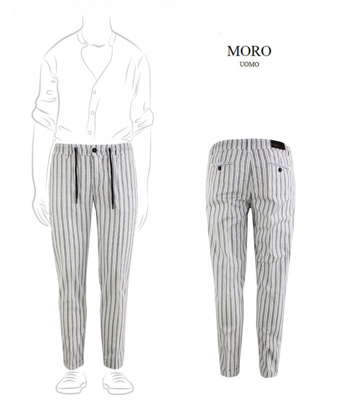 MF663 - Pantalaccio Lino Fantasia Slim