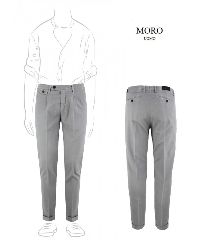 ME2282 - Pantalone Tasca America Capri con Pinces